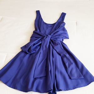 Blue Sash tie dress-Honey Punch. Size medium